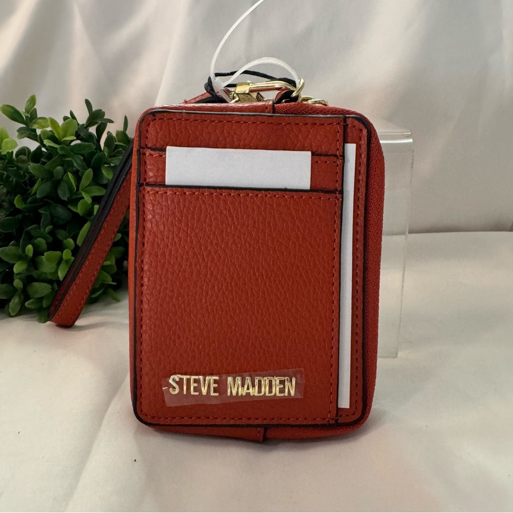 Steve Madden Bpipper Zip Around Card Case Wristlet - Ginger